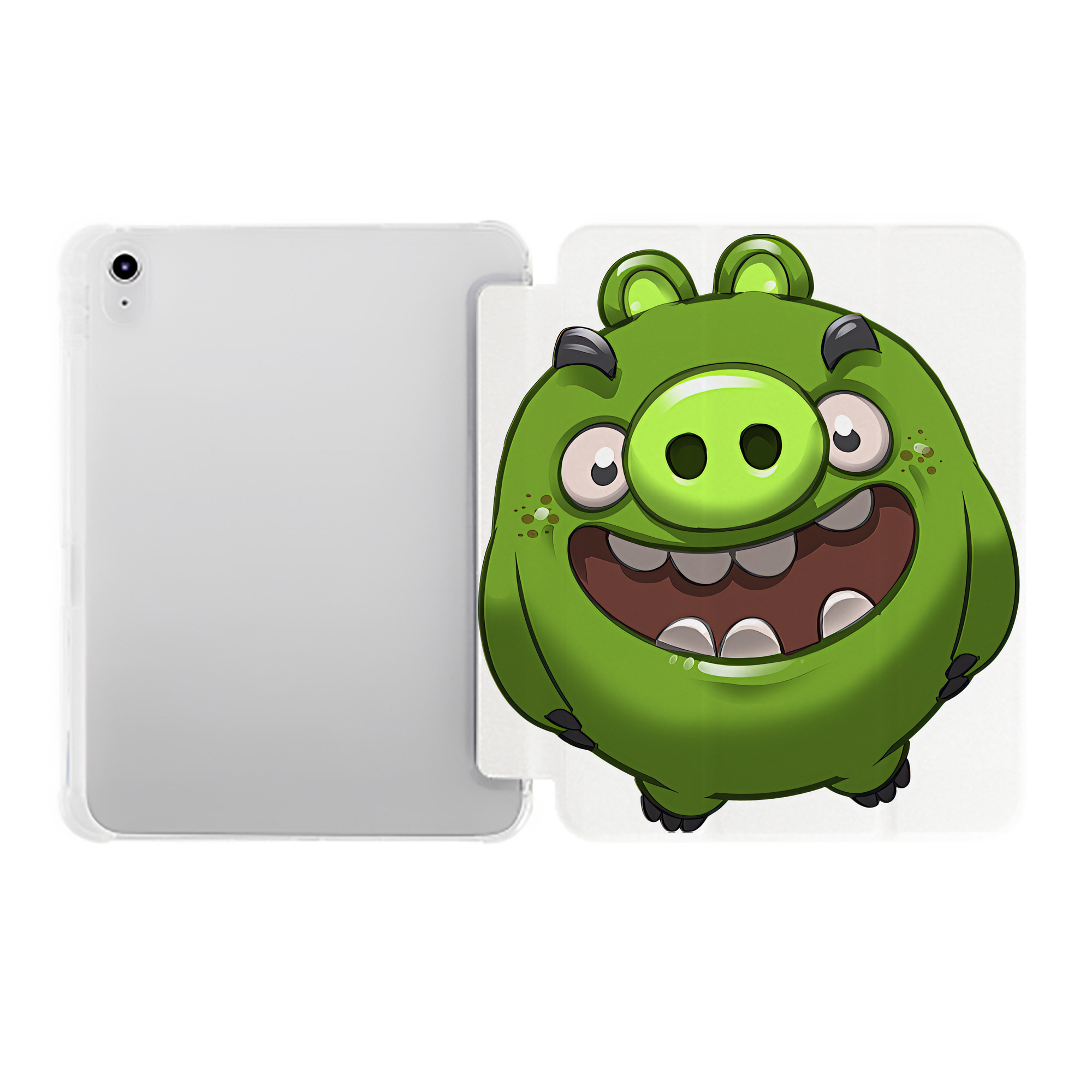 （画像用） Angry Birds アングリーバード IPad ケース ペン収納付き 三つ折りスタンド PUレザー×シリコン 対応機種9.5/10.5/10.9インチ